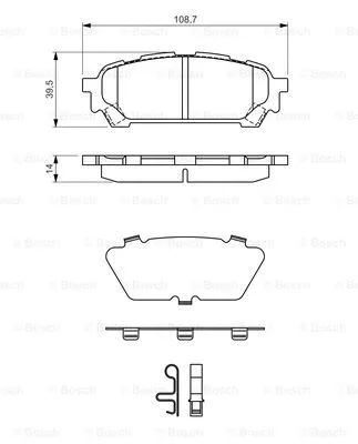 Diskinių stabdžių trinkelių rinkinys BOSCH 0 986 494 232