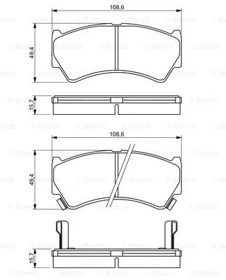 Diskinių stabdžių trinkelių rinkinys BOSCH 0 986 494 234