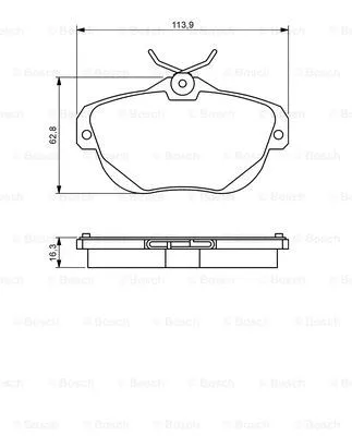 Diskinių stabdžių trinkelių rinkinys BOSCH 0 986 494 243