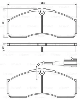 Diskinių stabdžių trinkelių rinkinys BOSCH 0 986 494 278