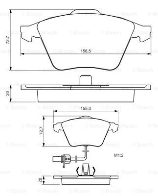 Diskinių stabdžių trinkelių rinkinys BOSCH 0 986 494 283