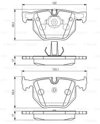 Diskinių stabdžių trinkelių rinkinys BOSCH 0 986 494 286