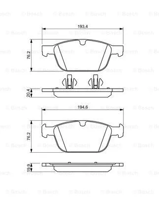 Diskinių stabdžių trinkelių rinkinys BOSCH 0 986 494 305