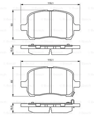 Diskinių stabdžių trinkelių rinkinys BOSCH 0 986 494 306