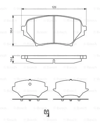 Diskinių stabdžių trinkelių rinkinys BOSCH 0 986 494 322