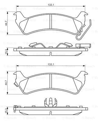 Diskinių stabdžių trinkelių rinkinys BOSCH 0 986 494 348