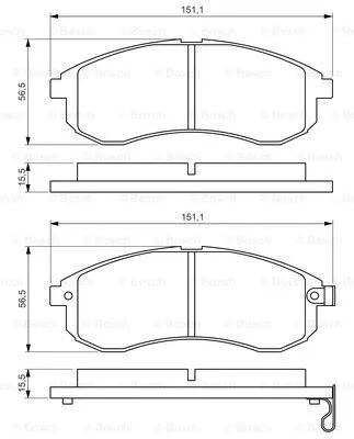 Diskinių stabdžių trinkelių rinkinys BOSCH 0 986 494 362