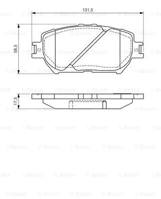 Diskinių stabdžių trinkelių rinkinys BOSCH 0 986 494 363