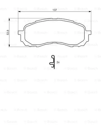 Diskinių stabdžių trinkelių rinkinys BOSCH 0 986 494 373