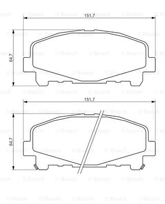 Diskinių stabdžių trinkelių rinkinys BOSCH 0 986 494 382