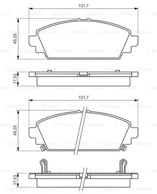 Diskinių stabdžių trinkelių rinkinys BOSCH 0 986 494 414