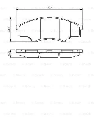 Diskinių stabdžių trinkelių rinkinys BOSCH 0 986 494 425