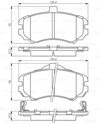 Diskinių stabdžių trinkelių rinkinys BOSCH 0 986 494 426
