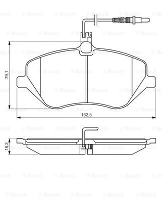 Diskinių stabdžių trinkelių rinkinys BOSCH 0 986 494 484
