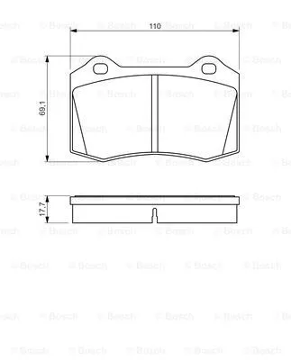 Diskinių stabdžių trinkelių rinkinys BOSCH 0 986 494 486