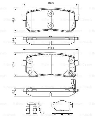 Diskinių stabdžių trinkelių rinkinys BOSCH 0 986 494 608
