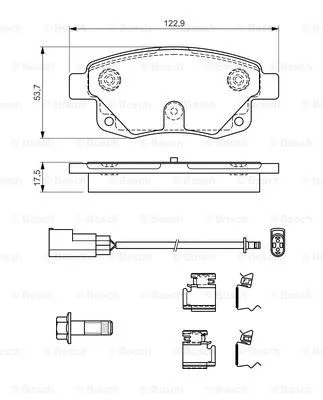 Diskinių stabdžių trinkelių rinkinys BOSCH 0 986 494 614