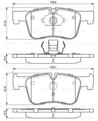 Diskinių stabdžių trinkelių rinkinys BOSCH 0 986 494 689