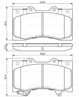 Diskinių stabdžių trinkelių rinkinys BOSCH 0 986 494 693