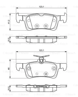 Diskinių stabdžių trinkelių rinkinys BOSCH 0 986 494 715