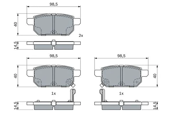 Diskinių stabdžių trinkelių rinkinys BOSCH 0 986 494 748