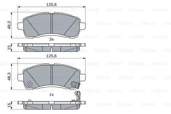 Diskinių stabdžių trinkelių rinkinys BOSCH 0 986 494 754