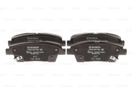 Diskinių stabdžių trinkelių rinkinys BOSCH 0 986 494 766
