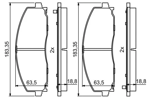 Diskinių stabdžių trinkelių rinkinys BOSCH 0 986 494 769