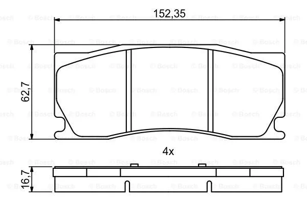Diskinių stabdžių trinkelių rinkinys BOSCH 0 986 494 868