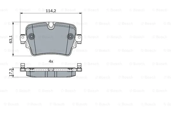 Diskinių stabdžių trinkelių rinkinys BOSCH 0 986 494 874