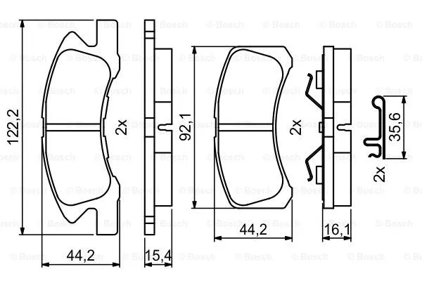 Diskinių stabdžių trinkelių rinkinys BOSCH 0 986 494 878