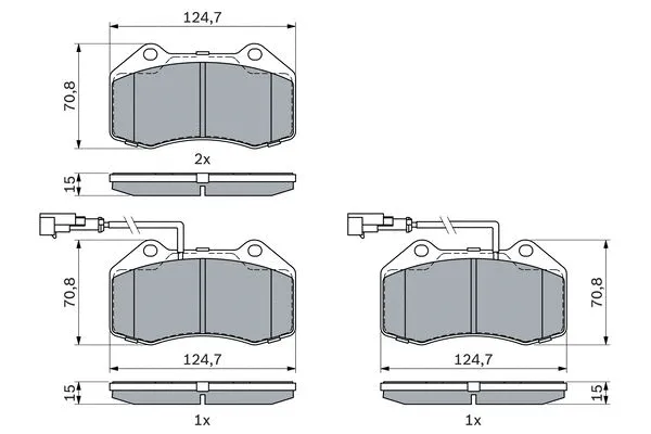 Diskinių stabdžių trinkelių rinkinys BOSCH 0 986 494 903