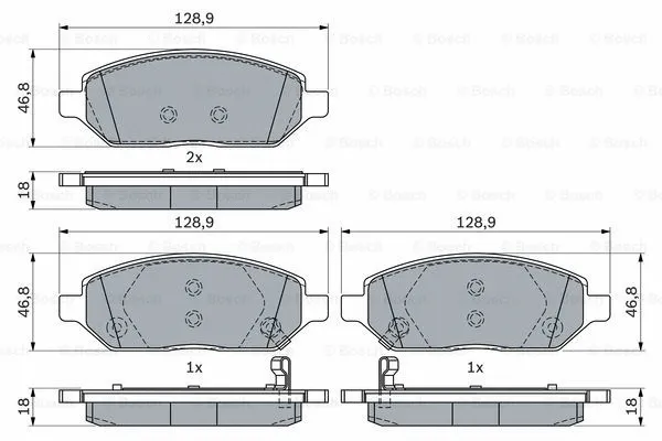 Diskinių stabdžių trinkelių rinkinys BOSCH 0 986 494 906