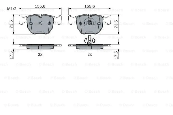 Diskinių stabdžių trinkelių rinkinys BOSCH 0 986 494 918