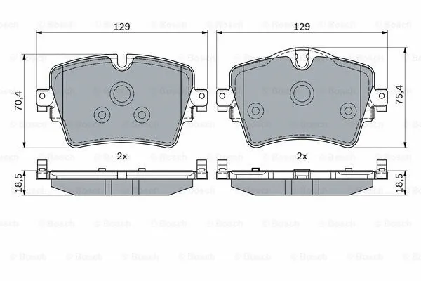 Diskinių stabdžių trinkelių rinkinys BOSCH 0 986 494 940