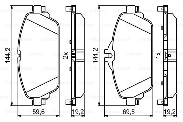 Diskinių stabdžių trinkelių rinkinys BOSCH 0 986 494 951