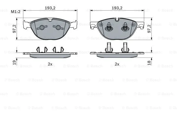 Diskinių stabdžių trinkelių rinkinys BOSCH 0 986 494 955