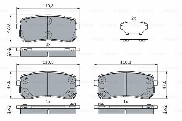 Diskinių stabdžių trinkelių rinkinys BOSCH 0 986 494 971