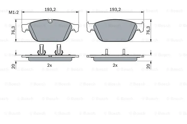 Diskinių stabdžių trinkelių rinkinys BOSCH 0 986 494 988