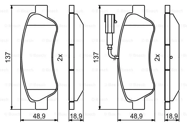 Diskinių stabdžių trinkelių rinkinys BOSCH 0 986 494 994