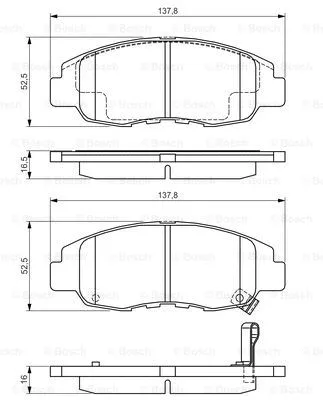 Diskinių stabdžių trinkelių rinkinys BOSCH 0 986 495 153