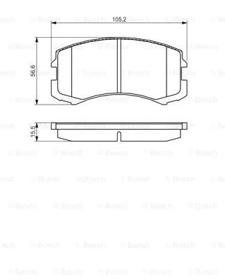 Diskinių stabdžių trinkelių rinkinys BOSCH 0 986 495 158
