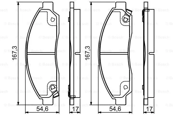 Diskinių stabdžių trinkelių rinkinys BOSCH 0 986 495 159