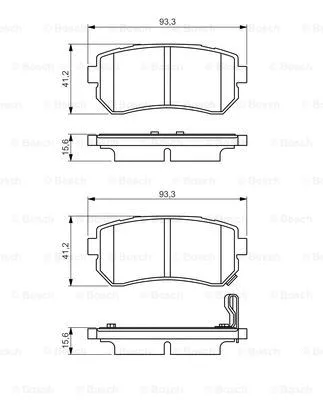 Diskinių stabdžių trinkelių rinkinys BOSCH 0 986 495 354