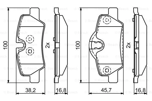 Diskinių stabdžių trinkelių rinkinys BOSCH 0 986 495 400