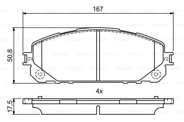 Diskinių stabdžių trinkelių rinkinys BOSCH 0 986 495 404