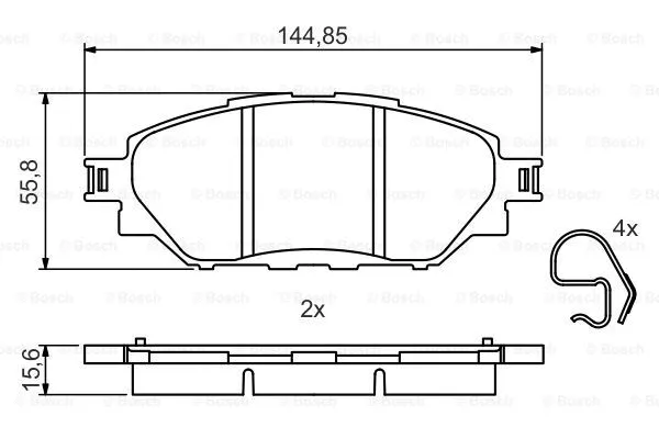Diskinių stabdžių trinkelių rinkinys BOSCH 0 986 495 425