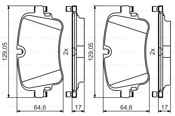Diskinių stabdžių trinkelių rinkinys BOSCH 0 986 495 426