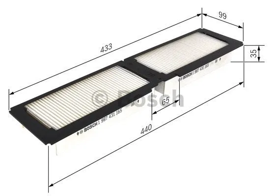 Salono filtras BOSCH 1 987 431 165