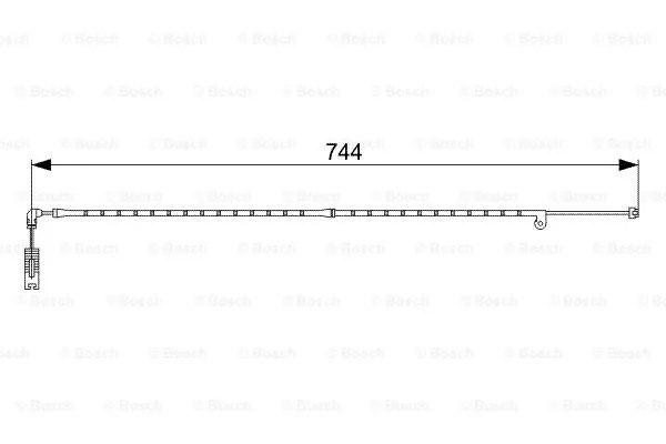 Stabdžių trinkelių susidėvėjimo daviklis BOSCH 1 987 473 021